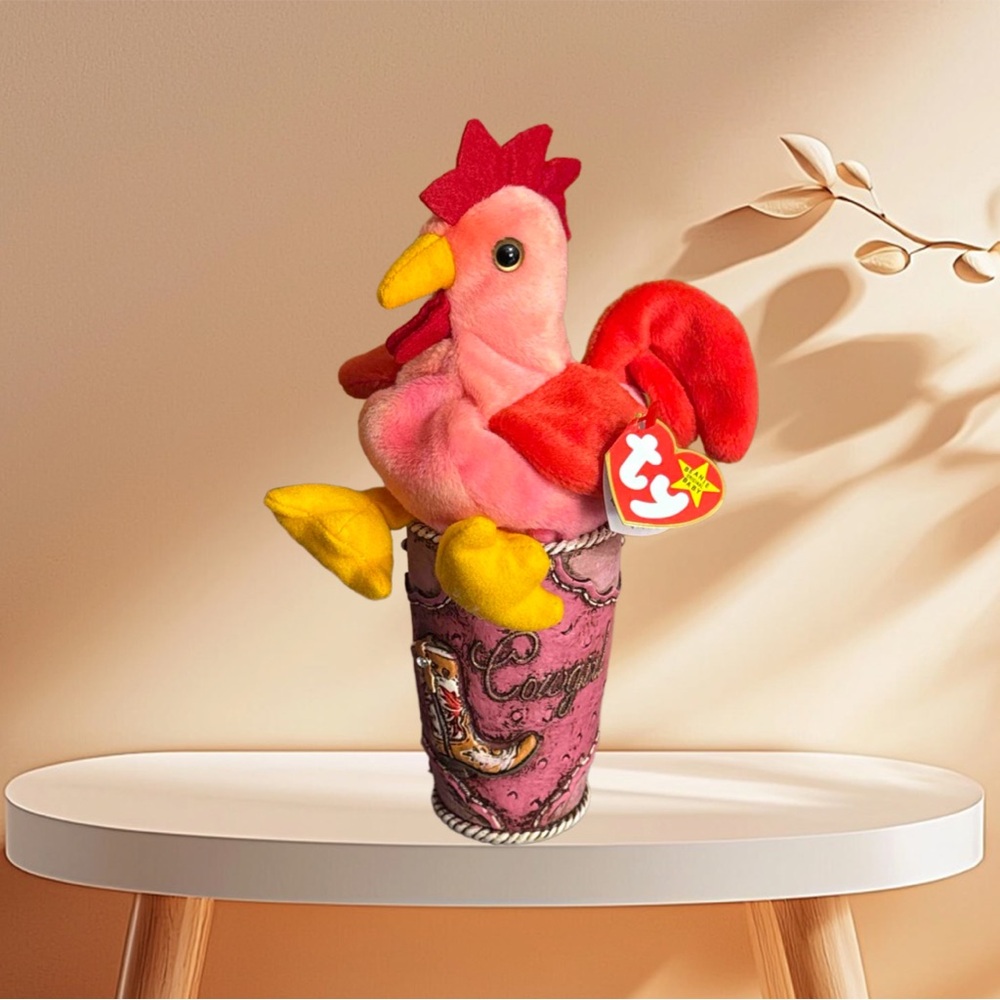 Cowgirl Boot decor with Ty chicken doodle